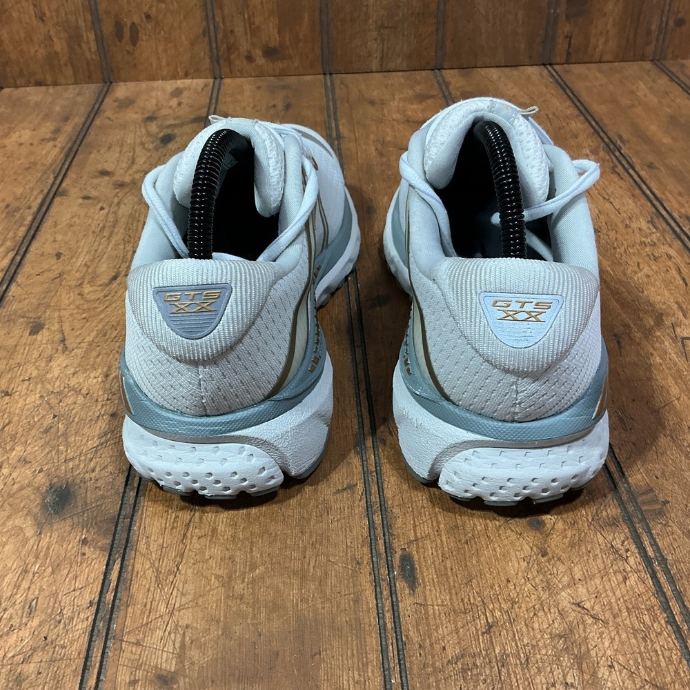 Brooks Women's Adrenaline GTS 20 White Gray Gold Sneakers 1202961B164 Size 8.5 B - Picture 5 of 12